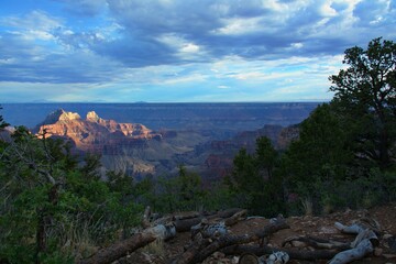 Poster - Beautiful geological formations of Grand Canyon National Park. North Rim, Arizona, United States.