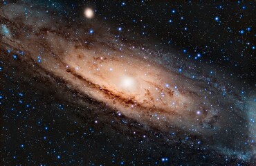 Wall Mural - Beautiful view of Andromeda Galaxy shining in the dark universe