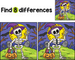 Skeleton Halloween Find The Differences