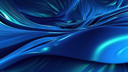 Wall Mural - Abstract blue futuristic banner A professional 3d render generative AI