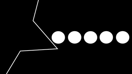Wall Mural - dot animation in a black background