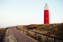Eierland Lighthouse On The Texel Island In Netherlands 