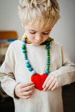 Crafty Necklace Made By Toddler Boy