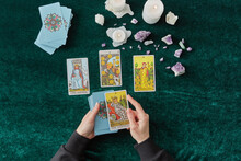 Tarot Cards Spread Made By Female Medium.