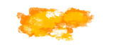 Fototapeta  - Yellow watercolor brush stroke on transparency background	
