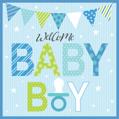 Canvas Print - baby shower card