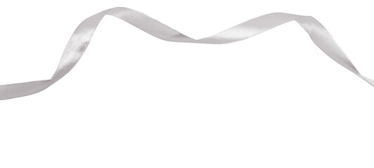 Wall Mural - silver ribbon on transparent background, elements PNG image.