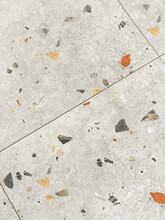 Trendy Terazzo Floor Tile Grey With Colorful Specks
