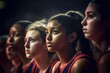 Girls basketball team headshot. Generative AI, Generative AI