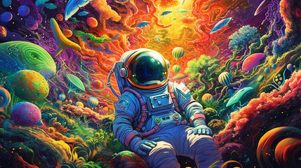 stellar odyssey: a psychedelic voyage through space
