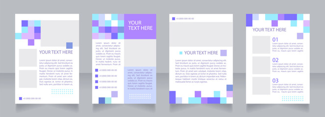 Wall Mural - public library promotion blank brochure layout design. vertical poster template set with empty copy 