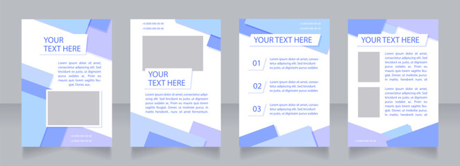 Children hygiene guide blank brochure layout design. Look after kid. Vertical poster template set with empty copy space for text. Premade corporate reports collection. Editable flyer paper pages