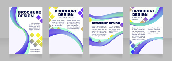 Health care blank brochure layout design. Educate families with children. Vertical poster template set with empty copy space for text. Premade corporate reports collection. Editable flyer paper pages