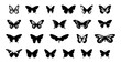 © ITrWorks - abstract butterfly silhouette illustration set