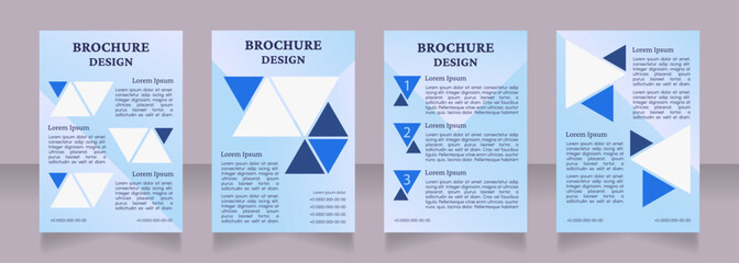 Creative advertising agency service blank brochure layout design. Vertical poster template set with empty copy space for text. Premade corporate reports collection. Editable flyer paper pages