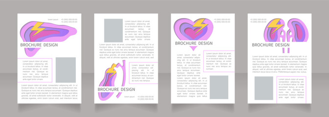 Infection diseases prevention and therapy blank brochure layout design. Vertical poster template set with empty copy space for text. Premade corporate reports collection. Editable flyer paper pages