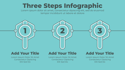 Wall Mural - Infographic timeline template with steps
