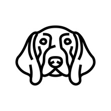 German Shorthaired Pointer Dog Puppy Pet Line Icon Vector. German Shorthaired Pointer Dog Puppy Pet Sign. Isolated Contour Symbol Black Illustration