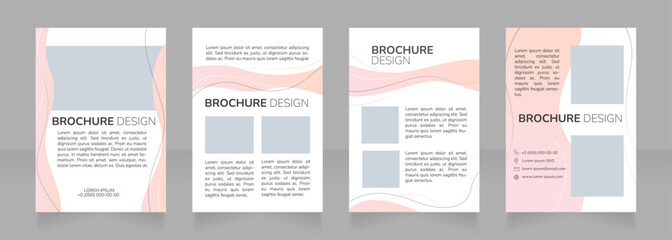 Wall Mural - midwifery training program blank brochure design. template set with copy space for text. premade cor