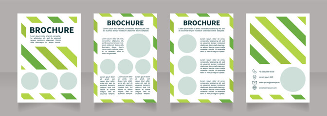 Farm supplies store blank brochure design. Agribusiness goods. Template set with copy space for text. Premade corporate reports collection. Editable 4 paper pages. Source Sans, Arial fonts used