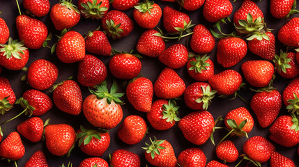 Sticker - Ai generative.  Strawberries background.