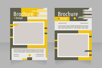 Creative agency contact info blank brochure design. Template set with copy space for text. Premade corporate reports collection. Editable 2 paper pages. Ubuntu Condensed, Arial Regular fonts used