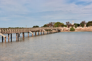 Poster - The bridge in the village on Fadiouth island, Senegal