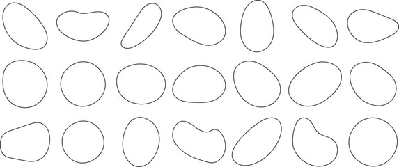 Wall Mural - Set of cute abstract shapes.Vector loose frame.	
