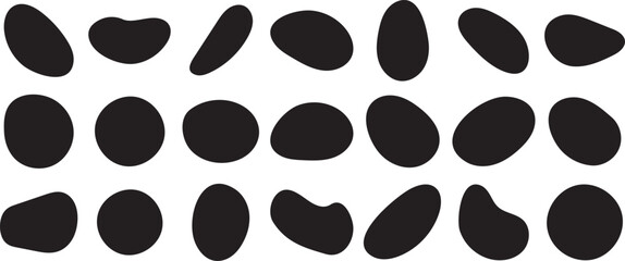 Wall Mural - Set of cute abstract shapes.Vector loose frame.	
