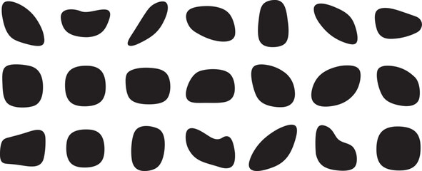 Wall Mural - Set of cute abstract shapes.Vector loose frame.	
