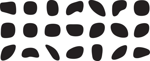 Wall Mural - Set of cute abstract shapes.Vector loose frame.	
