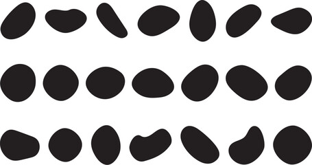 Wall Mural - Set of cute abstract shapes.Vector loose frame.	
