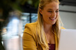 © WavebreakMediaMicro - Happy plus size caucasian casual businesswoman using laptop at desk in office
