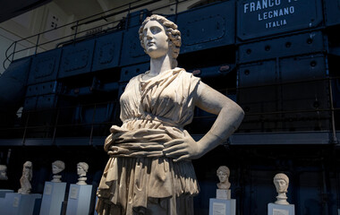 Biagiotti's goddess at the Centrale Montemartini in Rome.