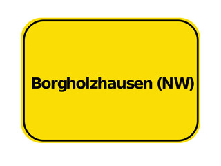 Ortseingangsschild - Borgholzhausen NW