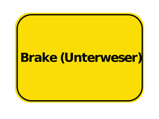 Sticker - Ortseingangsschild - Brake Unterweser