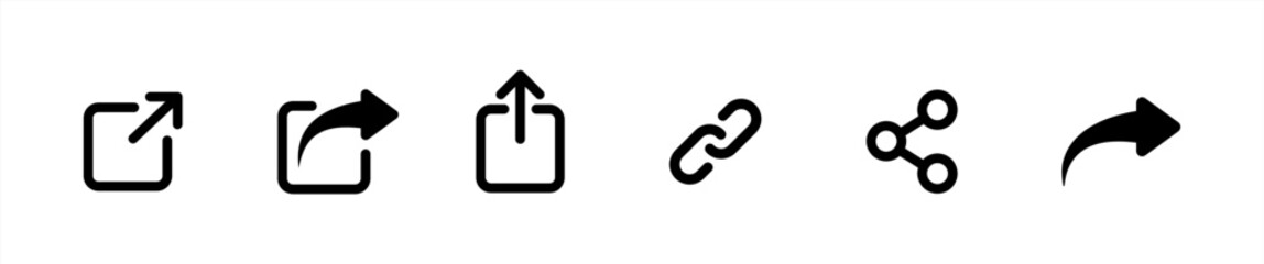 Leinwandbilder - share icon set. Share arrow, link, connection icon. Vector illusrtation.