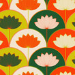 asian style lotus flower seamless pattern in vivid shades