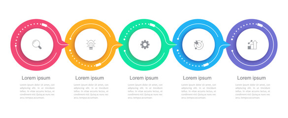 Wall Mural - decision making infographic chart design template. editable infochart with icons. instructional grap