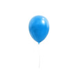blue balloon isolated on white, 3d rendering of red balloon PNG isolated
