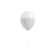 white balloon isolated on white, 3d rendering of red balloon PNG isolated