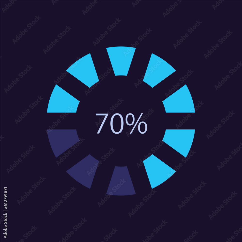 Segmented circular loading bar infographic chart design template for ...