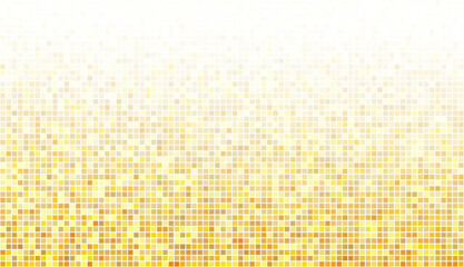 Leinwandbilder - Abstract gold bottom mosaic with white copy space.