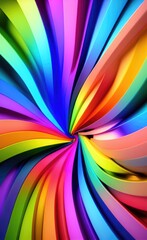 Aufkleber - Vivid multi colored gradient background, banner design with 3d effect.