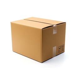 A shipping carton isolated on white background | Generative AI