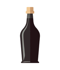 Canvas Print - Wine bottle icon design, isolated on background