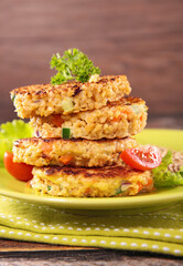 Poster - vegetarian, vegan galette with quinoa and vegetables