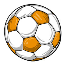 Dynamic White And Yellow Soccer Ball Illustration: Unleash Your Sporting Spirit. Immerse Yourself In The World Of Soccer With This Dynamic White And Yellow Soccer Ball Illustration.