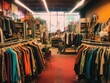 Thrift Shop with Secondhand Fashion -ai generated