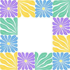 Sticker - Colorful floral frame